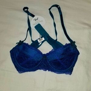 Mimi Holliday Bra NWT 34C BLUE AND GREEN PUSHUP BRA